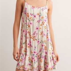 Lost + Wander Floral Mini Dress - Pink and Orange